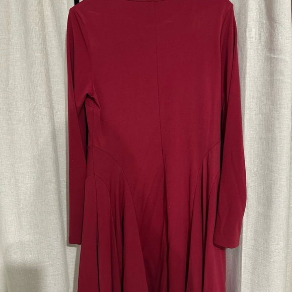 SHEIN dark red long sleeve dress - Picture 2 of 2
